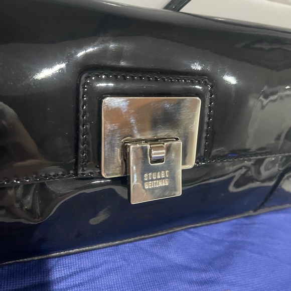 PRICE DROP! Vintage Stuart Weitzman Black Patent leather clutch NWT - Picture 14 of 16